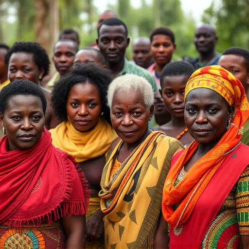 A diverse group of Ugandan people from different ethnic backgrounds