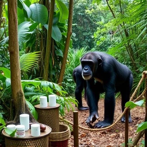 Chimpanzee tracking in Kibale Forest