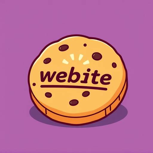 Illustration of a cookie with website code on it